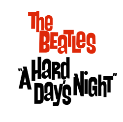 Vintage cinema screen showing a black-and-white band performance